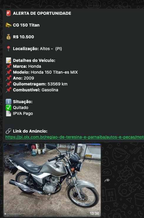 Alerta WhatsApp - Oportunidade de veículo