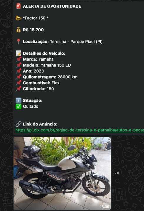 Alerta WhatsApp - Nova oferta encontrada